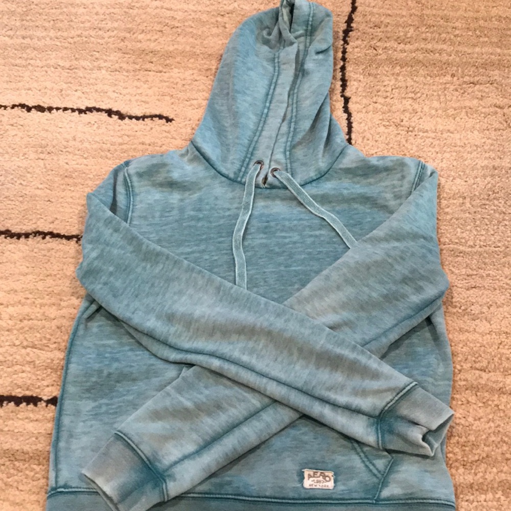 Teal blue hoodie